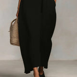 Mirelle™ | Maxi Jurk met Kleurblokken en Spaghetti Schouderbandjes