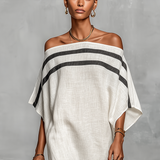 Minimalistisch Linnen Maxi Jurk