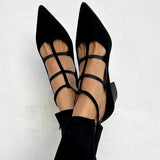 Giada™ | Spitzer hak schoenen met gekruiste bandjes
