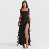 Cia | Jurk met ruffles en charme