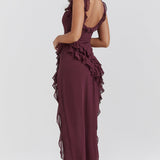 Cia | Jurk met ruffles en charme