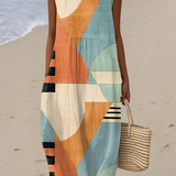 Iris | Geometrische Midi-jurk