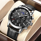 Premium Leren Quartz Horloge