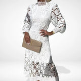 Via | Lange jurk met elegante kant