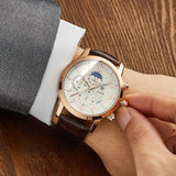 Premium Leren Quartz Horloge