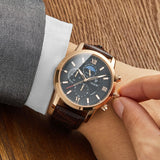 Premium Leren Quartz Horloge
