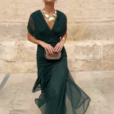 Lorenza™ | Elegante maxi-jurk met V-hals