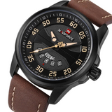 Kwarts Horloge met Leren Band