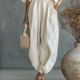 Linnen Set Off-Shoulder Broek
