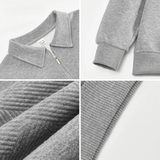 James™ - Vintage Geometrisch Ontwerp Sweater Met Rits