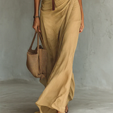 Camille™ | Maxi jurk met revers en ceintuur in de taille