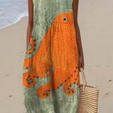 Tess | Oceanic Midi Jurk