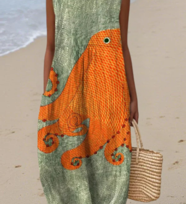 Tess | Oceanic Midi Jurk