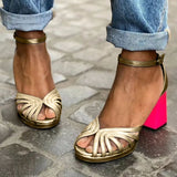 Milviana | Klassieke sandalen met enkelbandjes en open teen