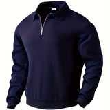 James™ - Vintage Geometrisch Ontwerp Sweater Met Rits