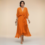 Serena™ | V-loot jurk met etherische elegantie