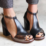 Nadaria | Peep-toe hakken in zwart patchwork