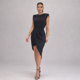 Alessia™ | Elegante jurk met gestructureerde asymmetrische lijn