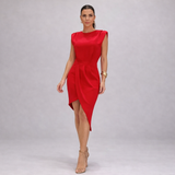 Alessia™ | Elegante jurk met gestructureerde asymmetrische lijn