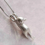 Vrolijke Ketting met een Zilveren Katje 925