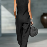 Mouwloze Dungaree met Witte Zoom
