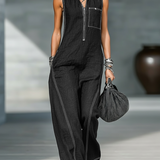Mouwloze Dungaree met Witte Zoom