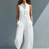 Mouwloze Linnen Dungaree