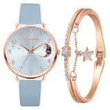 Hemelse Maanfase Horloge en Armband Set