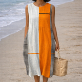 Maya | Gestreepte Midi Jurk