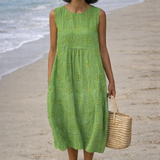 Sara | Midi jurk met print