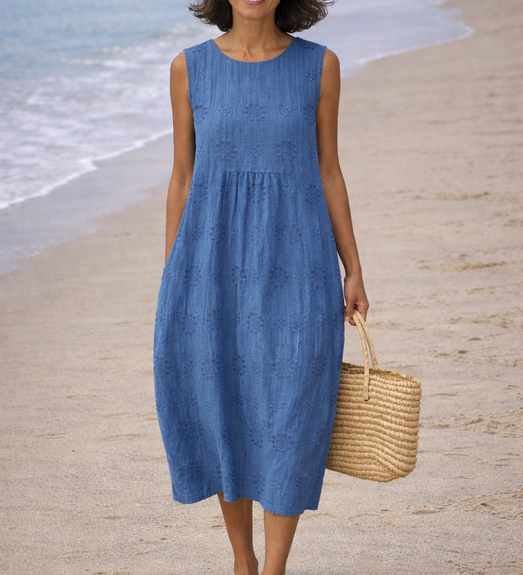 Sara | Midi jurk met print