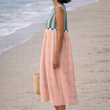 Lilia | Midi-jurk met pastelstrepen