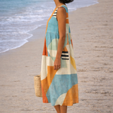 Iris | Geometrische Midi Jurk
