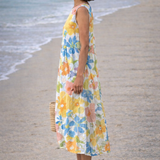 Ella | Midi-jurk met pastel bloemen