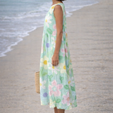 Irene | Midi-jurk met pastelbloemen