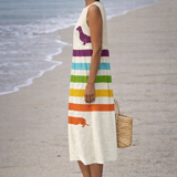 Andrea | Midi-jurk met teckelprint
