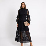 Via | Lange jurk met elegante kant