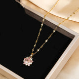 Collier Sakura Rose Romantique in Roestvrij Staal
