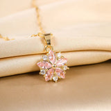 Collier Sakura Rose Romantique in Roestvrij Staal