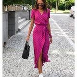 Giada™ | Elegante jurk met V-hals en aansluitende pasvorm