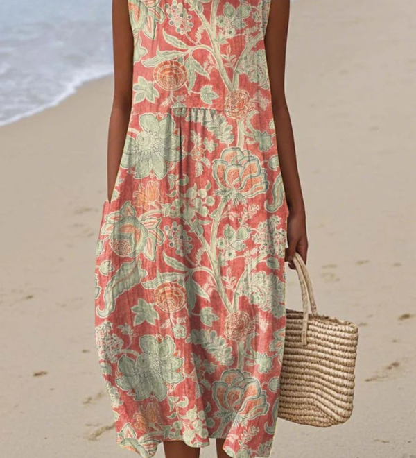 Beth | Bloemen Midi Jurk