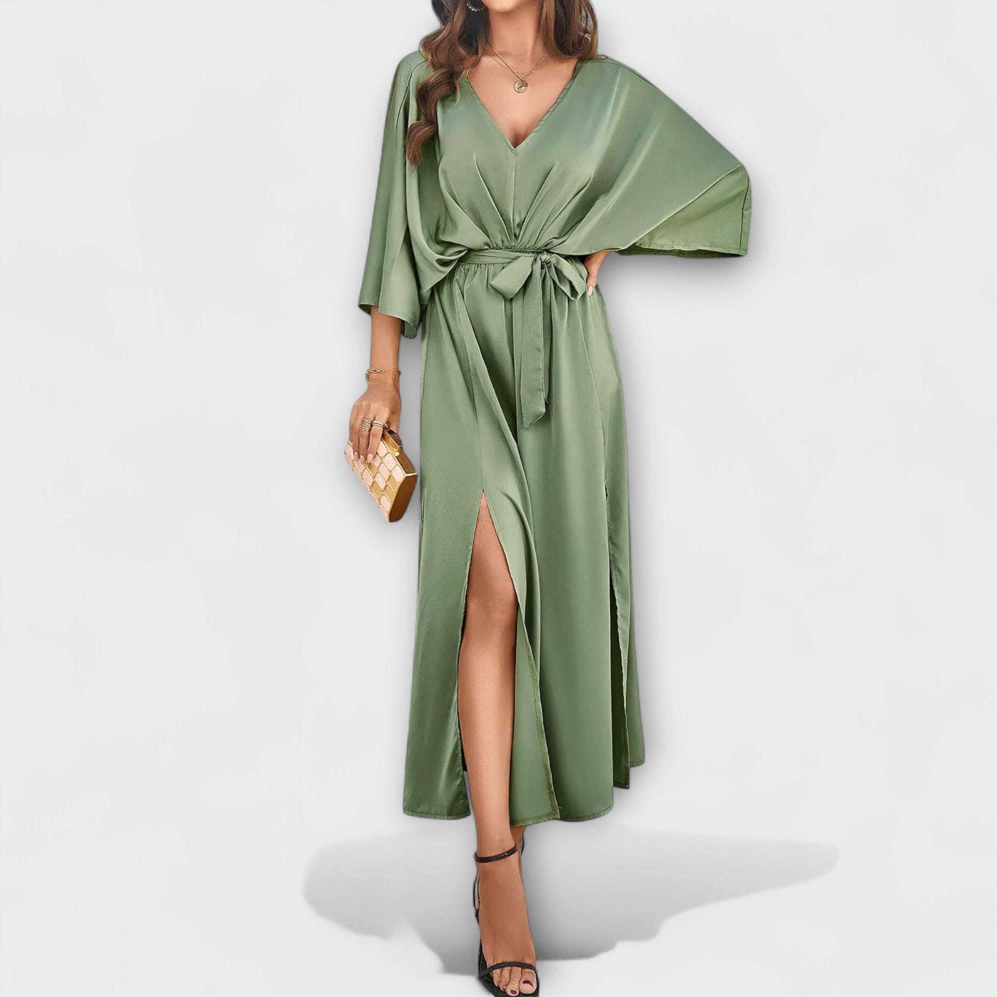 Sabrina - Maxi jurk met V-hals