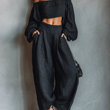 Tess™ | Set met blote schouders en brede broek