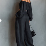 Tess™ | Set met blote schouders en brede broek