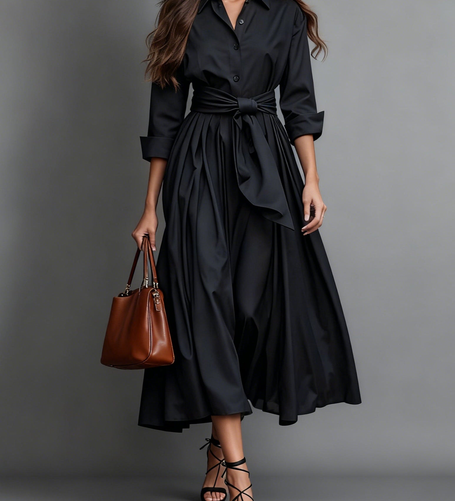 Marise™ | Elegante Maxi Jurk met Strikdetail