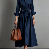Marise™ | Elegante Maxi Jurk met Strikdetail