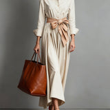 Marise™ | Elegante Maxi Jurk met Strikdetail