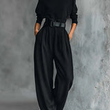 Lisa™ | 2-delig zwart set met riem