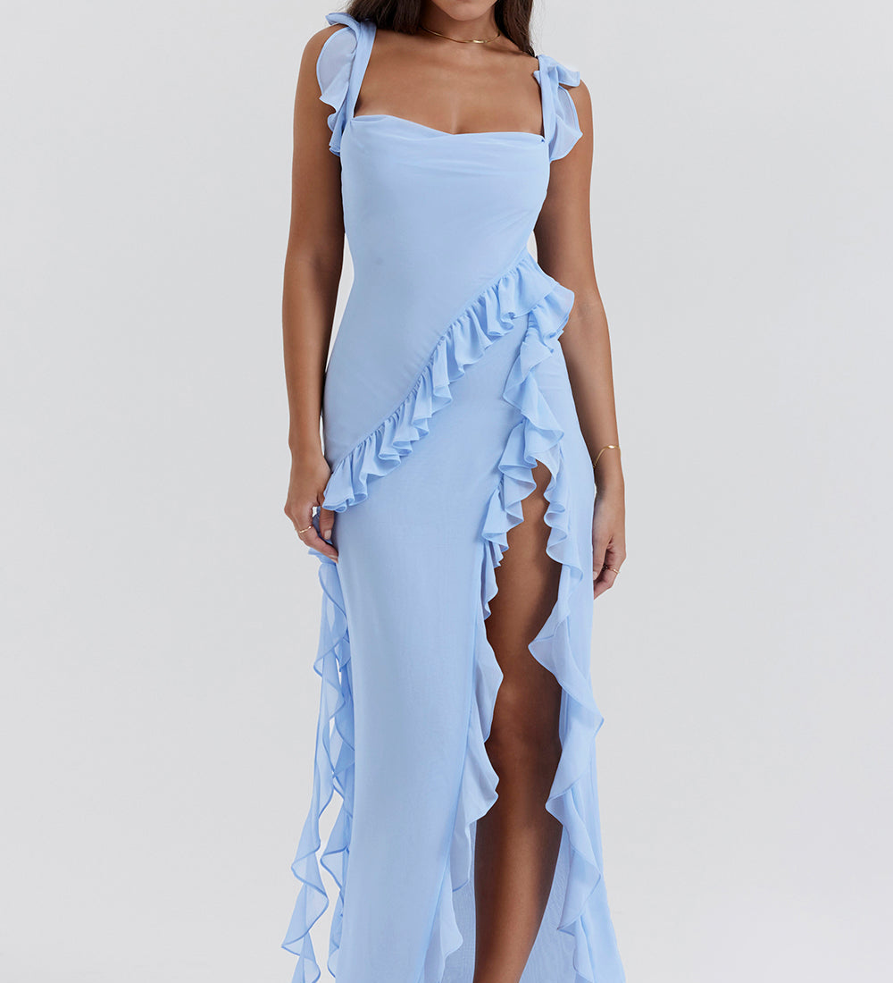 Cia | Jurk met ruffles en charme