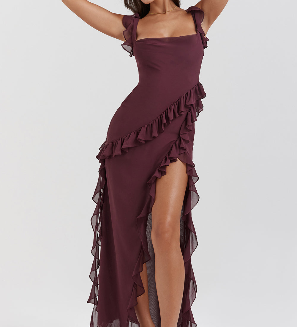 Cia | Jurk met ruffles en charme
